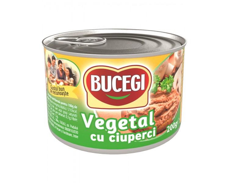 Pate Vegetal cu Ciuperci Bucegi 200G