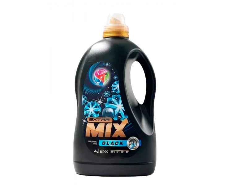EXTRA MIX DETERGENT LICHID GEL BLACK 4L/4