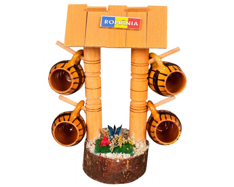 ART SET 4 CESTI CERAMICA SUPORT POARTA DECOR 
