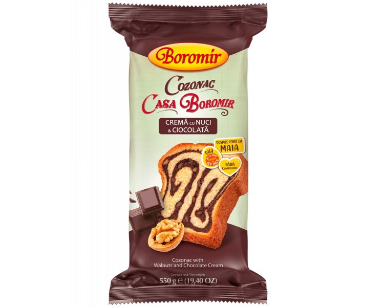 BOROMIR COZONAC NUCA-CIOCOLATA 550G/9