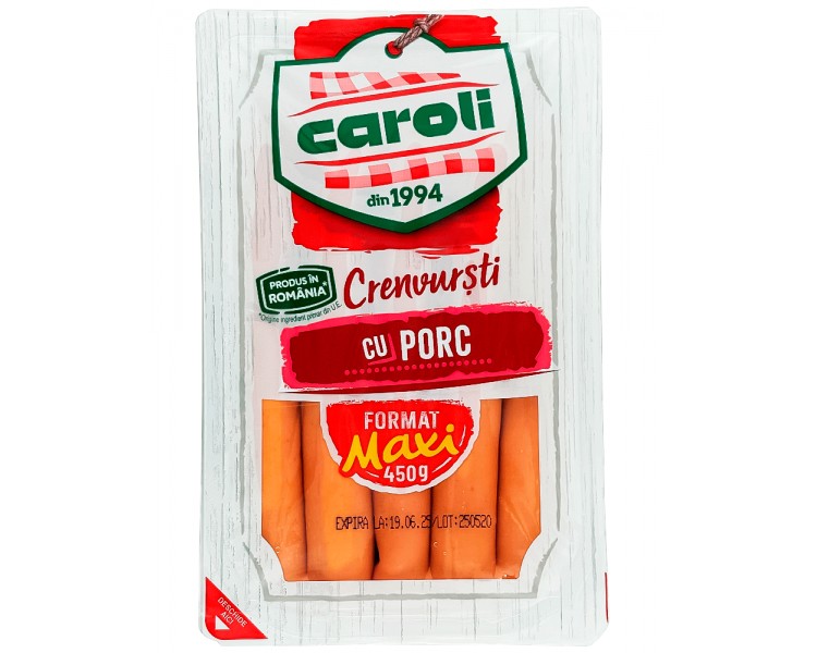 CAROLI SALCHICHAS CERDO 500G