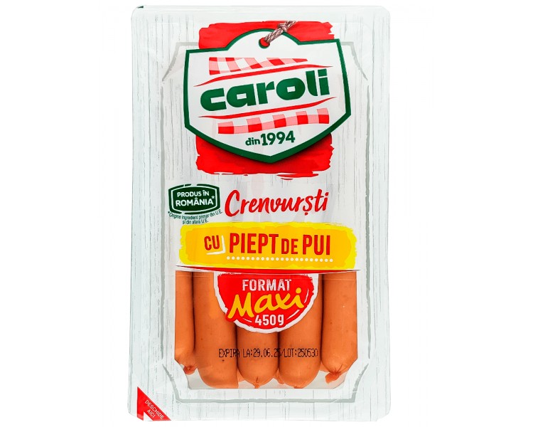 CAROLI SALCHICHAS PECHUGA POLLO 500G