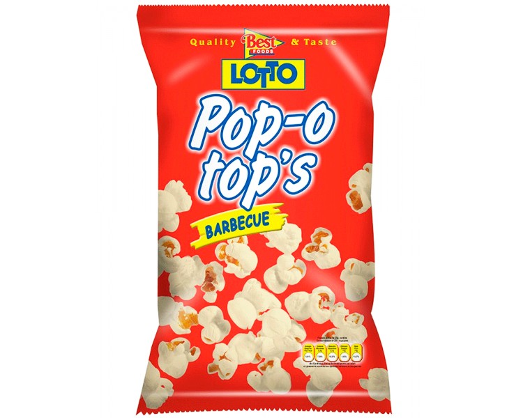 LOTTO POP-O TOP´S PALOMITAS BARBACOA 75G/18