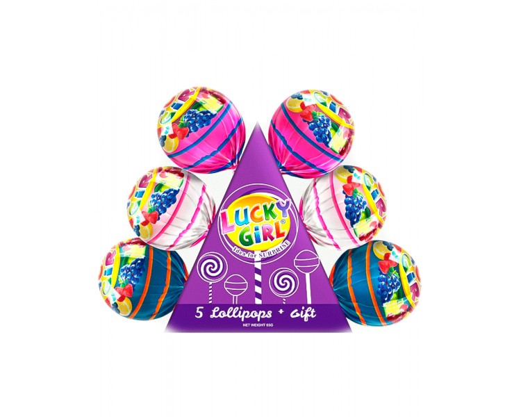LUCKY LOLLYPOP CHUPACHUPS CHICAS 65G/6
