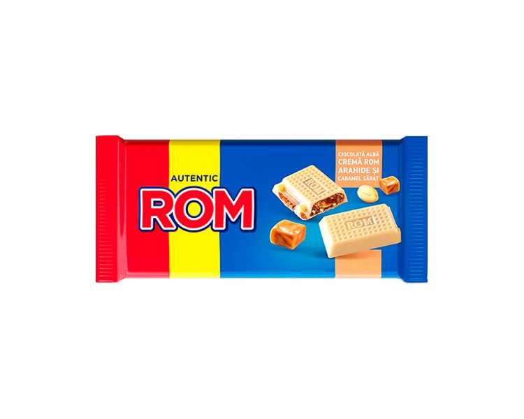 KANDIA ROM TABLETA BLANCA CACAHUETES-CARAMELO SALADO 88G/24