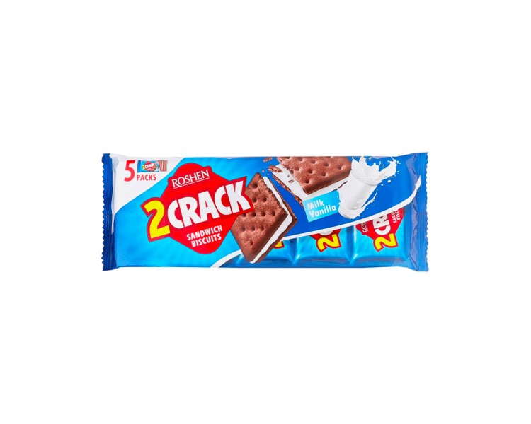 ROSHEN 2 CRACK BISCUITI LAPTE-VANILIE 190G/26