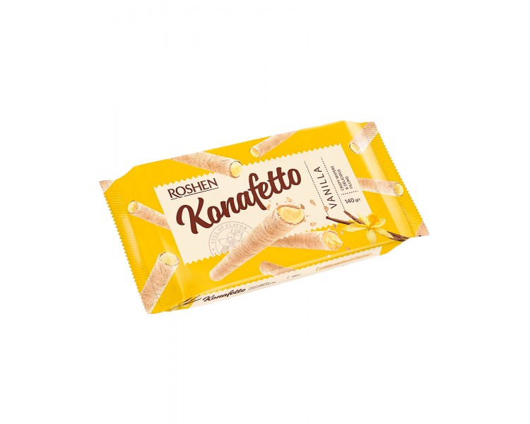 ROSHEN KONAFETTO BARQUILLOS ROLLS VAINILLA 140G/15
