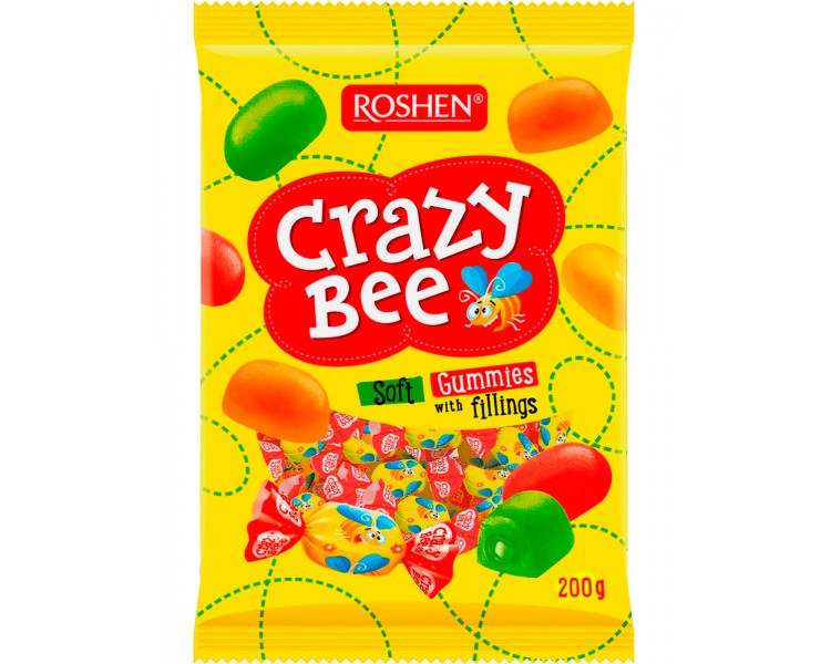 ROSHEN CRAZY BEE CARAMELOS FRUTA 200G/12