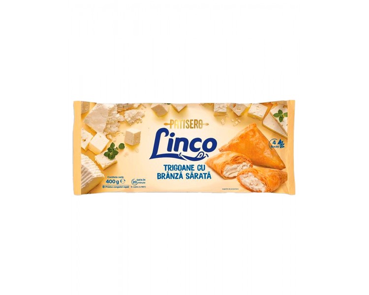 LINCO HOJALDRE TRIGON QUESO SALADO 400G/12