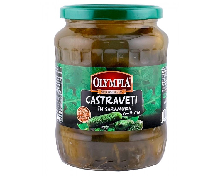 OLYMPIA PEPINILLOS SALMUERA 6-9CM 720G/6