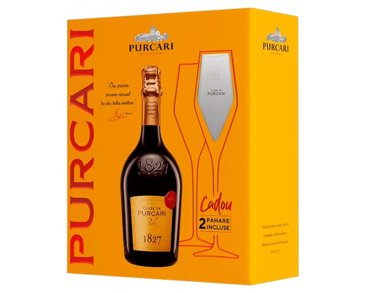 CEPTURA PURCARI CUVEE BLANCO BRUTO + 2 COPAS 0.75L/3