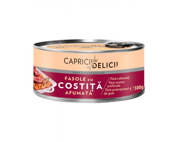 CAPRICII ALUBIAS CON COSTILLA AHUMADA 300G/6