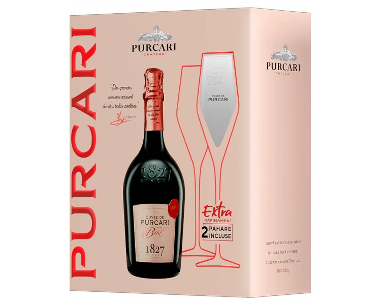CEPTURA PURCARI CUVEE ROSE BRUT +2 PAHARE 0.75L/3