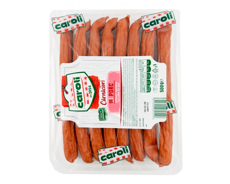 CAROLI MINI CHORIZO AHUMADO CERDO 500G/6