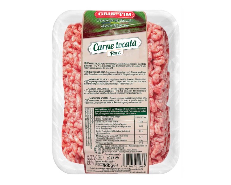 CRISTIM CARNE PICADA 900G/12