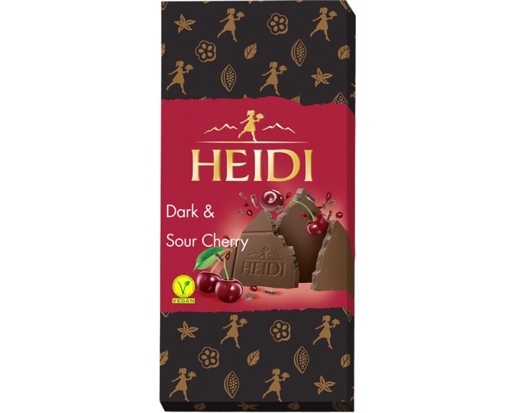 HEIDI CHOCOLATE NEGRO GUINDAS 80G/20