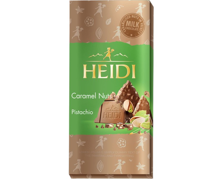 HEIDI CHOCOLATE CARAMELO-PISTACHO 80G/20