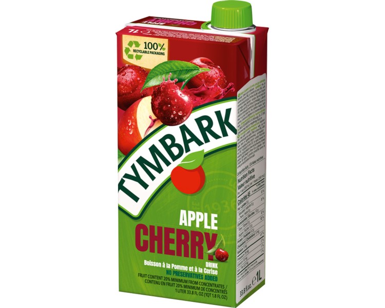 TYM REFRESCO MANZANA-CEREZA 1L/12