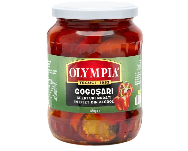 OLYMPIA PIMIENTOS CUARTOS VINAGRE 720G/6
