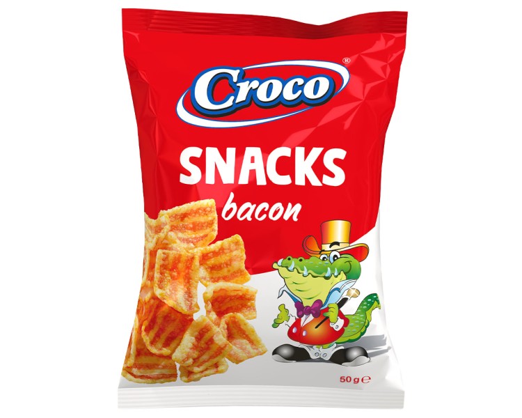 CROCO SNACKS BACON 50G/14
