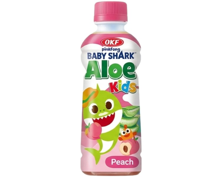 OKF BABYSHARK KIDS ALOE VERA MELOCOTÓN 240ML/24