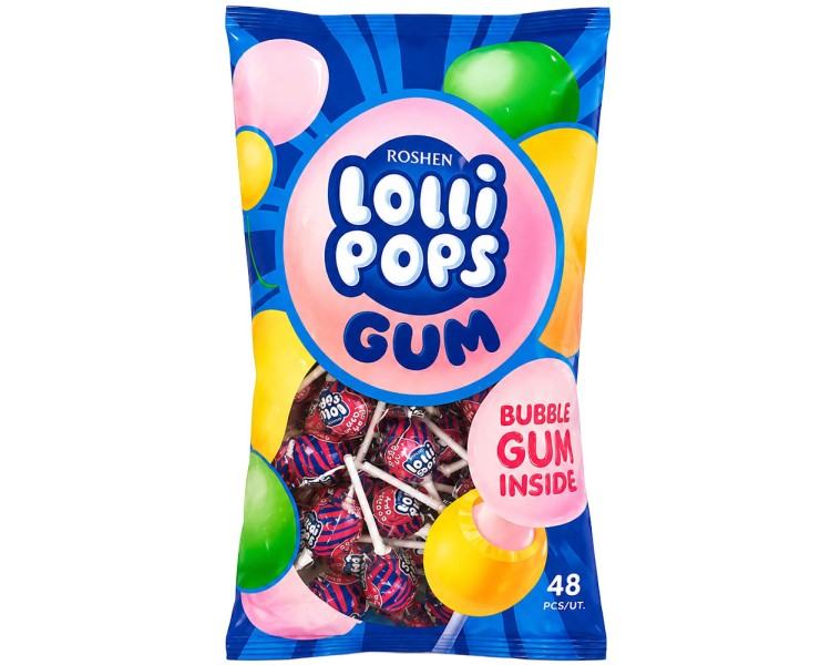 ROSHEN LOLLY POPSY ACADELE BUBBLE GUM COLA 920G/9
