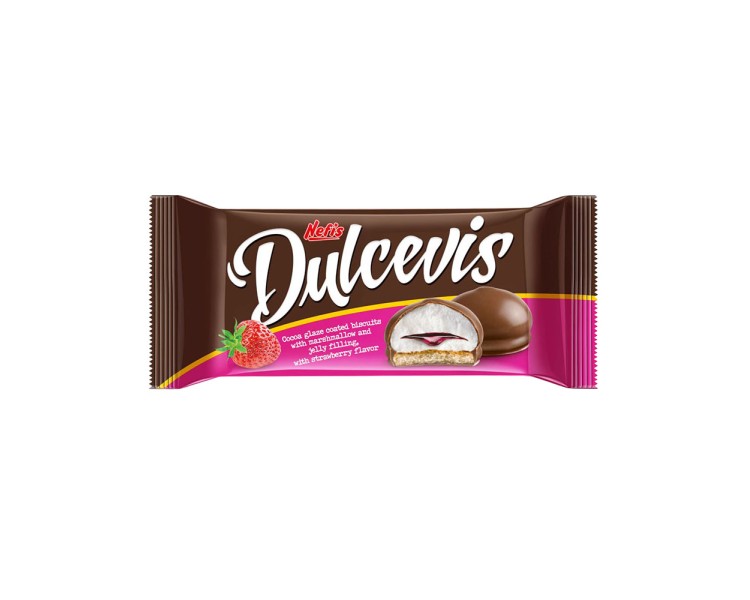 NEFIS DULCEVIS BISCUITI CAPSUNI 70G/15