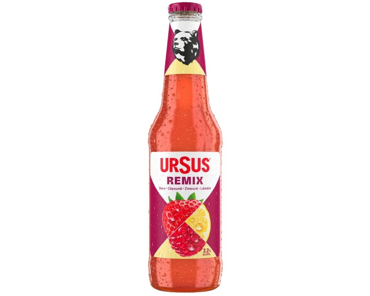 BERE URSUS CAPSUNI-ZMEURA-LAMAIE 0.33L/24