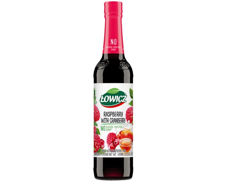 LOWICZ SIROP ZMEURA-MERISOARE 400ML/6