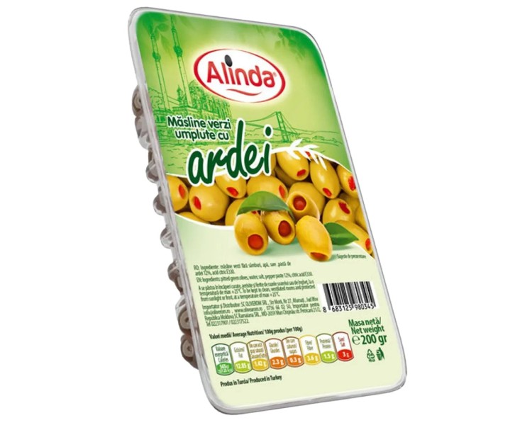 OLIVEROM ALINDA MASLINE VERZI CU GOGOSARI 170G