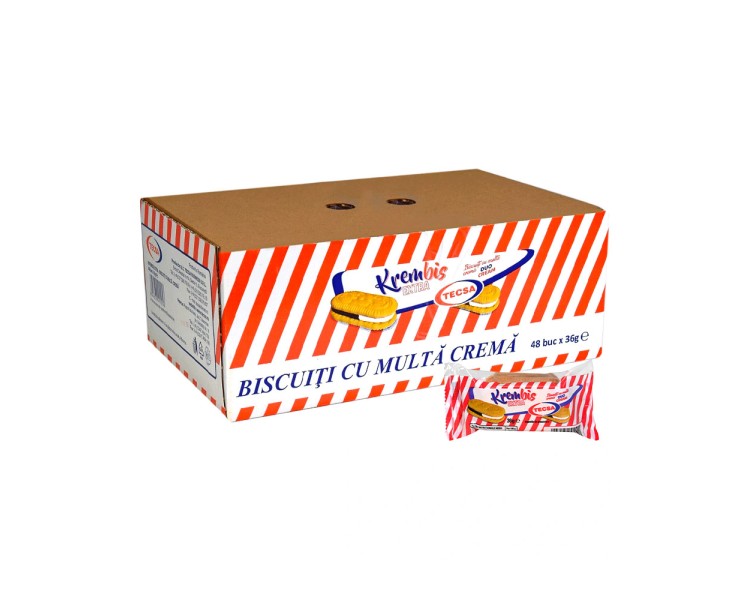 TECSA KREMBIS BISCUITI CREMA DUO 36G/48