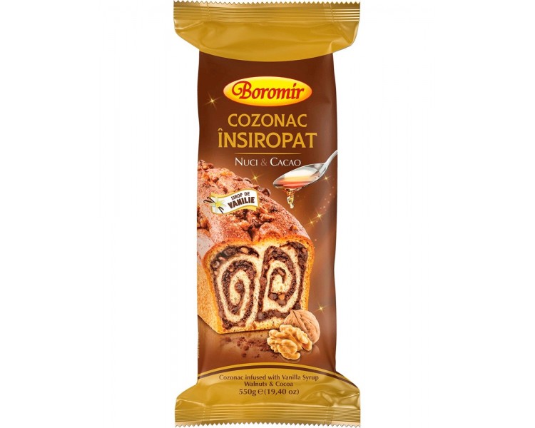 BOROMIR BIZCOCHO HUMEDO NUECES-CACAO 550G/9