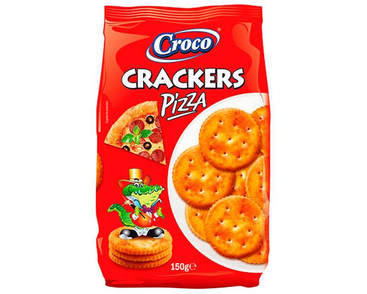 CROCO CRACKERS PIZZA 150G/12