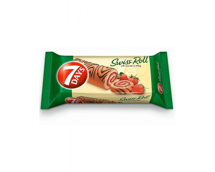 Rollito Swiss Roll Fresas 7 Days 200G*10